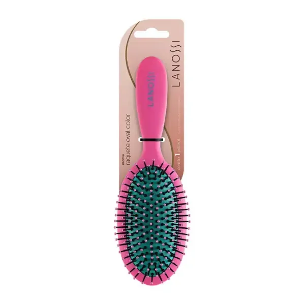 3078 - Escova Color Raquete Oval LS0019  Lanossi